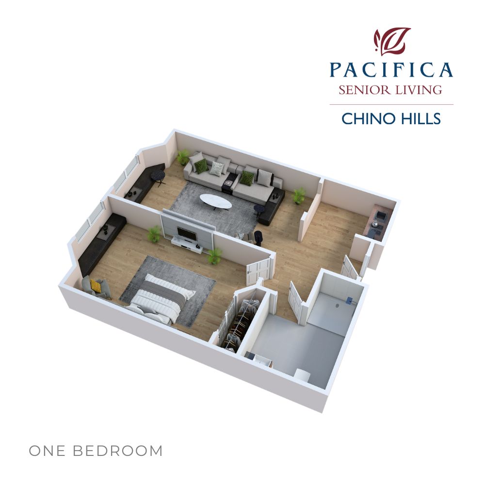 One bedroom floorplan